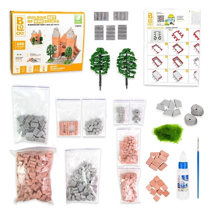 Строительный набор для творчества "Уютная Святыня" (из мини-кирпичиков), бренду Strateg - 2 - KUBIX