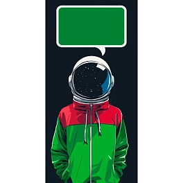 Картина по номерам Космонавт (40х80 см)
