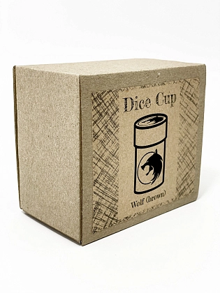 Стакан для кубиков Волк коричневый Dice Cup, бренду Планета Игр - 8 - KUBIX