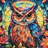 Алмазная мозаика Витражная мудрость неполная выкладка (30х30 см) 