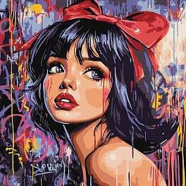 Картина по номерам Сучасна дівчина (40х40 см)