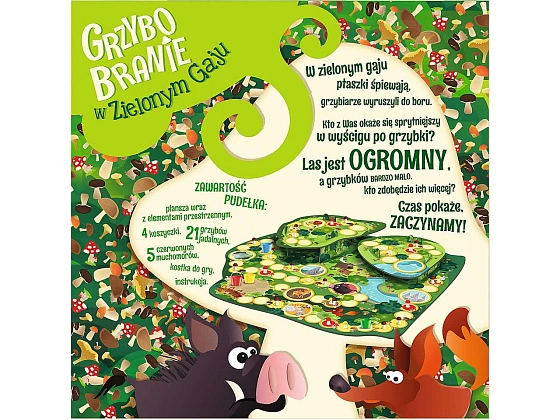 Настільна гра Гриби (Mushrooms) (Grzybobranie), бренду Trefl, для 2-4 гравців, час гри < 30хв. - 2 - KUBIX