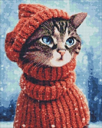 Алмазна мозаїка Дивовижна киця (40х50 см)