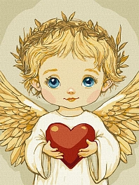 Картина по номерам Ангельское сердце (30х40 см)