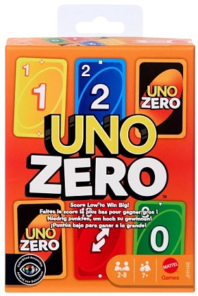 Настольная игра Уно Zero (UNO Zero), бренду Mattel, для 2-8 гравців, час гри < 30мин. - KUBIX