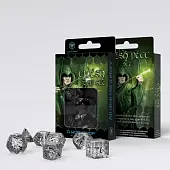 Мініатюра товару Набір кубиків Elvish Translucent & black Dice Set (7шт.) - 1