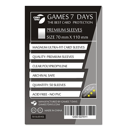 Протектори Games7Days (70 х 110 мм) Premium Magnum Ultra-Fit (50 шт), бренду Games 7Days - KUBIX