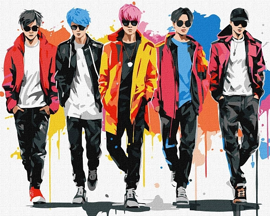 Картина по номерам K-pop Stray Kids (Стрей Кидс) (40х50 см), бренду Идейка - KUBIX