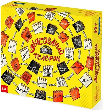 Настольная игра «Порванный телефон» (Telestrations), бренду Вечерницы, для 4-8 гравців, час гри < 30мин. - KUBIX