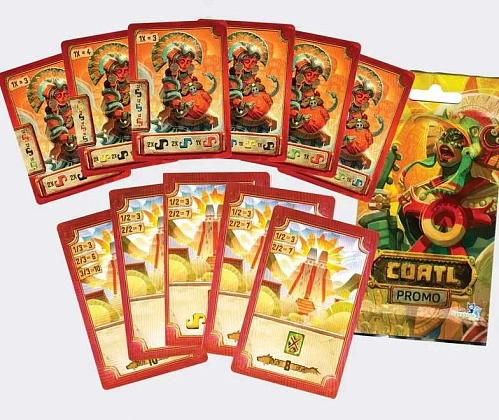 Коатль. Набір промокарт (11 шт) (Cóatl: Promo Cards), бренду Geekach Games, для 1-4 гравців, час гри < 30хв. - 3 - KUBIX