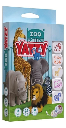 Настольная игра Яцзи. Зоопарк (Zoo Yatzy), бренду Smart Games, для 2-8 гравців, час гри < 30мин. - KUBIX