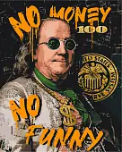 Мініатюра товару Картина по номерам Франклін No money no funny (40х50 см) - 1