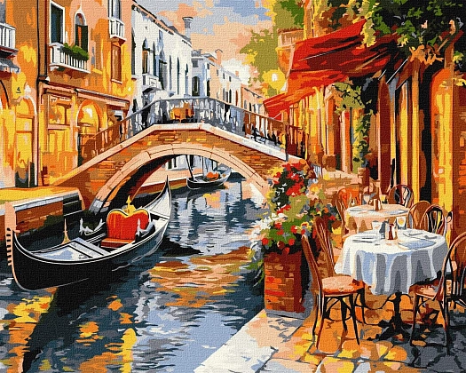 Картина по номерам Улицами Венеции (40х50 см), бренду Идейка - KUBIX