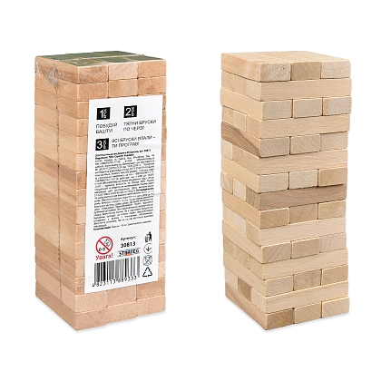 Настольная игра Джанга 45 брусков (Дженга), бренду Strateg, для 2-6 гравців - 2 - KUBIX