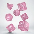Миниатюра товара Набор кубиков Elvish Shimmering pink & White Dice Set - 1