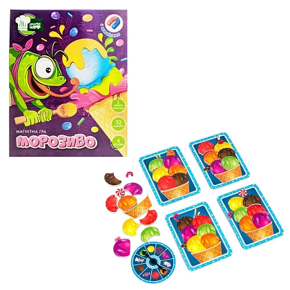 Настольная магнитная игра "Мороженое", бренду Vladi Toys, для 2-4 гравців - 2 - KUBIX