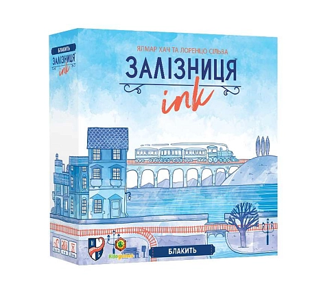 Настольная игра Железная дорога Inc. Голубой (Railroad Ink: Deep Blue Edition), бренду Kilogames, для 1-6 гравців, час гри < 30мин. - KUBIX
