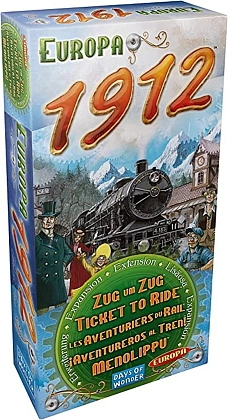 Настольная игра Ticket to Ride. Europe 1912 Expansion (Билет на поезд. Европа 1912) (EN), бренду Days of Wonder, для 2-5 гравців, час гри < 30мин. - KUBIX