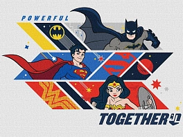 Картина по номерам Super Friends Powerful together (30х40 см)