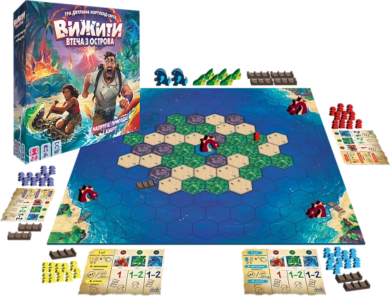 Настільна гра Вижити! Втеча з острова (Survive: Escape from Atlantis!), бренду Games 7Days, для 2-4 гравців, час гри < 60хв. - 3 - KUBIX