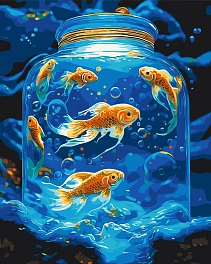 Картина по номерам Подводный мир рыбок (40х50 см)