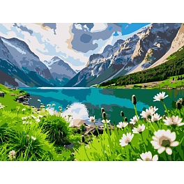 Картина по номерам Альпийская долина (30х40 см)
