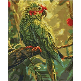 Алмазная мозаика Изумрудный попугай (40х50 см)