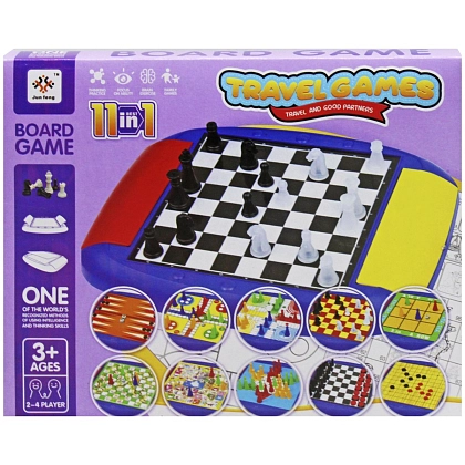 Настільна гра Travel games 11 в 1, для 2-2 гравців - KUBIX