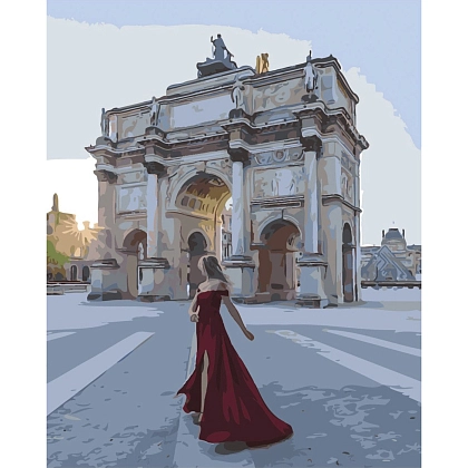 Картина по номерам У Триумфальной арки (40х50 см), бренду Strateg - KUBIX