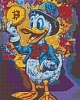 Алмазная мозаика Скрудж Макдак с биткоином (40х50 см)