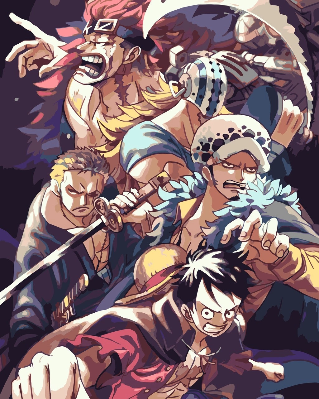 Картина по номерам Ван Пис (40х50 см), бренду Origami - KUBIX