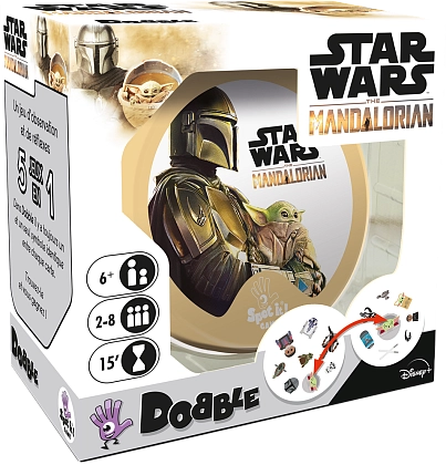 Настільна гра Доббл Мандалорець (Dobble Star Wars The Mandalorian) (FR), бренду Asmodee, для 2-8 гравців, час гри < 30хв. - KUBIX