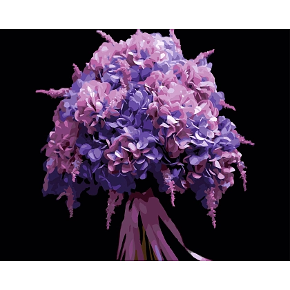 Картина по номерам Розовая глициния (40х50 см), бренду Strateg - KUBIX