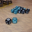 Мініатюра товару Набір кубиків Crosshairs Compact D6: Stormy & Black Dice Set - 2