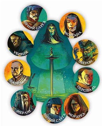 Настольная игра Авалон. Новая версия (Avalon), бренду Geekach Games, для 4-10 гравців, час гри < 30мин. - 3 - KUBIX