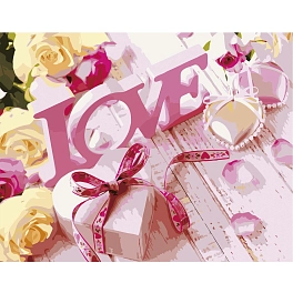 Картина по номерам Love (40х50 см) - KUBIX Картина по номерам Love (40х50 см)
