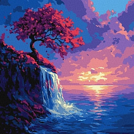 Картина по номерам Сакура на краю світа (40х40 см)