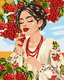 Картина по номерам Красная калина (40х50 см)