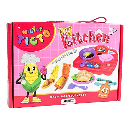 Купити Набор для лепки Мистер Тесто Моя кухня (My Kitchen), бренду Strateg - KUBIX Набор для лепки Мистер Тесто Моя кухня (My Kitchen), бренду Strateg, для 1-2 гравців - KUBIX