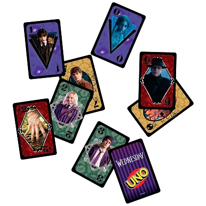 Купити Настільна гра UNO Wednesday (Уно Венздей), бренду Mattel - 3 - KUBIX Настільна гра UNO Wednesday (Уно Венздей), бренду Mattel, для 2-10 гравців, час гри < 30хв. - 3 - KUBIX