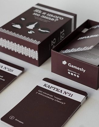 Настольная игра «Как я этого не знал? Military Edition», бренду Gamesly, для 2-9 гравців, час гри < 30мин. - 2 - KUBIX