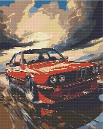 Алмазна мозаїка Авто BMW E34 (40х50 см)