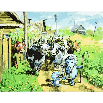 Картина за номерами Котики-пастушки (30х40 см)