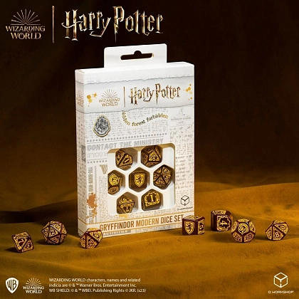 Набір кубиків Harry Potter. Gryffindor Modern Dice Set - Red - 5 - KUBIX