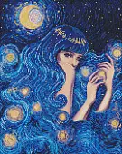 Миниатюра товара Алмазная мозаика Звездная красавица (40х50 см) - 1