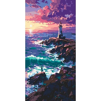 Картина по номерам Хвилююче море (40х80 см), бренду Art Craft - KUBIX