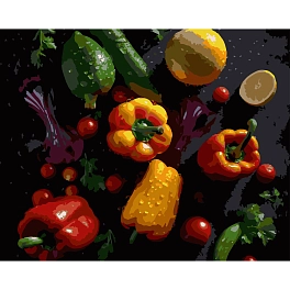 Картина по номерам Яркие овощи (40х50 см)