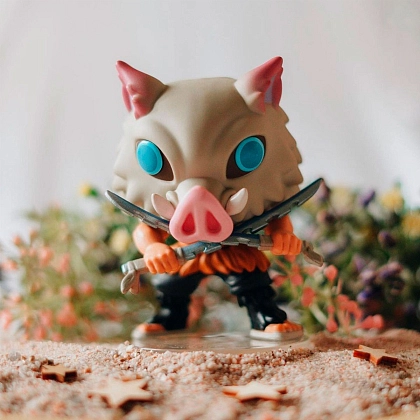 Ігрова фігурка FUNKO POP! ІНОСКЕ ХАШІБІРА З МЕЧЕМ (Inosuke Hashibira) Demon Slayer: #870, бренду Funko - 4 - KUBIX