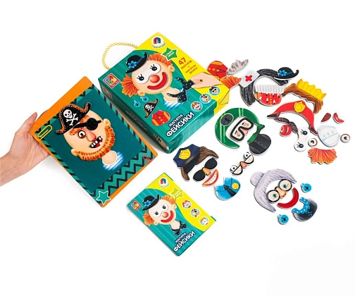 Настольная магнитная игра Фейсики, бренду Vladi Toys, для 1-2 гравців - 2 - KUBIX