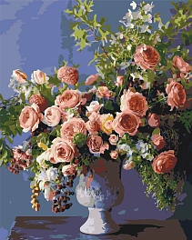 Картина по номерам Букет пионов в вазе (40х50 см)